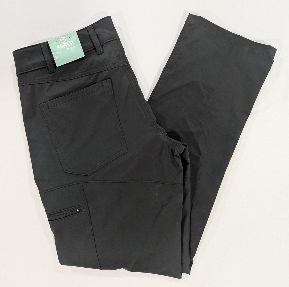 Magellan Outdoors Pants Mens 32x32 Black Stretch Hiking Zip Pockets UPF 30